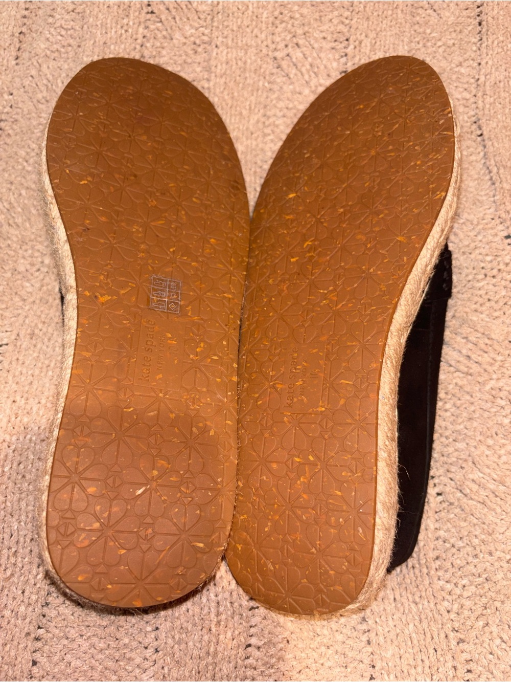 NWT Kate Spade Eastwell Black Suede Espadrille Loafers Women’s 10 - Picture 8 of 10